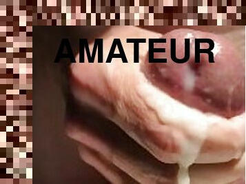 masturbation, amatör, cumshot, gigantisk-kuk, avrunkning, sperma, ensam, kuk