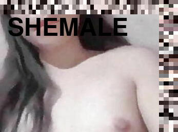 masturbation, shemale, ladyboy, vacker, ensam, filipinsk