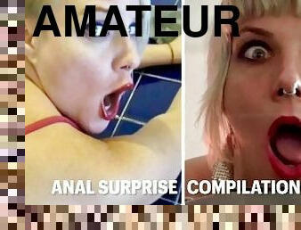 doggy-style, amatör, anal, milf, samling, creampie, par, sprut, rövhål