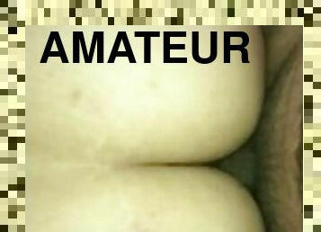 cul, amateur, énorme-bite, butin, incroyable, blanc, bite