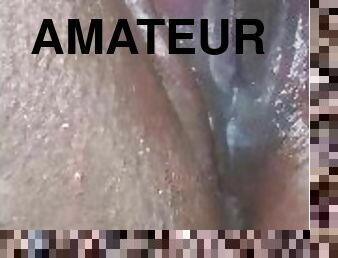 masturbation, fitta-pussy, amatör, ensam, rövhål, vått