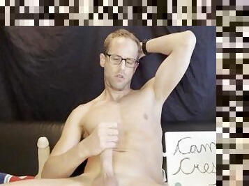 Cam crest Jerks His Big Dick on a couch