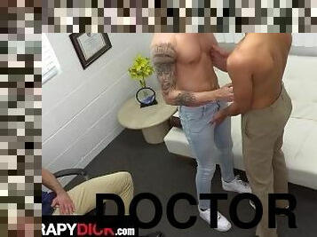 Therapy Dick - Two Male Friends Digging Each Other Assholes Infront Of Their Therapist