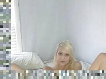 Amateur Blonde Dildo Play in Color!