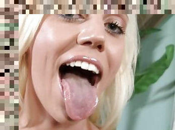 brudar, avsugning, cumshot, sväljer, smutsig, pov, sprut, blond, fetisch