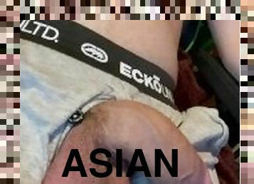 asia, amatir, penis-besar, homo, seorang-diri, penis