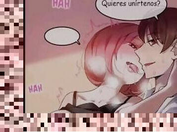 Manga Secretaria se excita viendo a pareja de enamorados