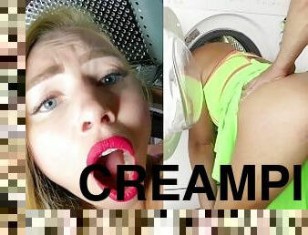 amatör, anal, avsugning, tonåring, creampie, par, pov, sprut, blond, knullande