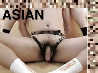 asiatisk, amatör, avsugning, gay, slav