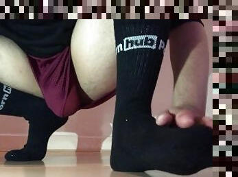 Video for SOCKS & FEET Lovers ** I'm Wearing 4 pairs of SPORTS SOCKS **