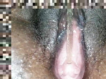 masturbation, orgasme, pisser, chatte-pussy, giclée, amateur, black, ejaculation