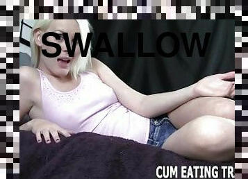 Cum Swallowing Femdom And CEI Fetish Porn