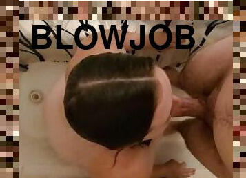 Blowjob in the shower