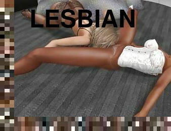 Lesbian Panyhose and Lingerie Scene