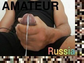 masturbation, orgasme, amateur, ejaculation-sur-le-corps, ébène, énorme-bite, branlette, ejaculation, pute, solo