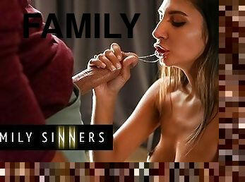 Family Sinners - Gorgeous Gianna Dior Asks Her New Stepmom's Father To Judge Her Sexual Talents