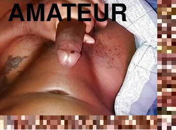 énorme, masturbation, amateur, ejaculation-sur-le-corps, énorme-bite, branlette, black, ejaculation, massive