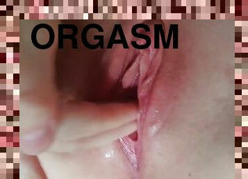 masturbation, orgasm, fitta-pussy, amatör, tonåring, fingerknull, ensam, vått