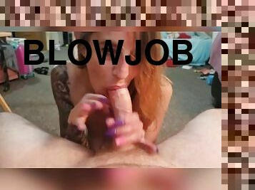 Blow job cum all over my face