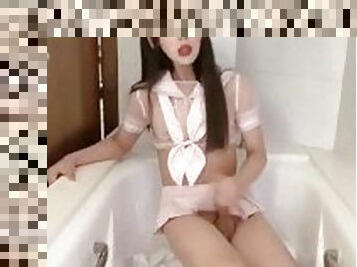 asiatisk, masturbation, shemale, amatör, tonåring, transa, ladyboy, kåt