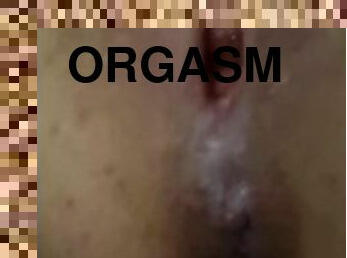 Creamy pussy orgasm from wife
