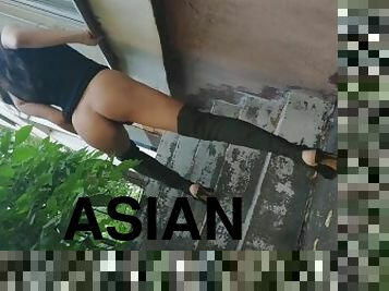 aasia, avalik, munniga-naine, ladyboy, munn