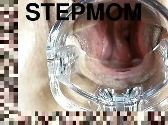 Teasing ???? Stepmom ???? PuSsY cLiT Speculum holding it wide open