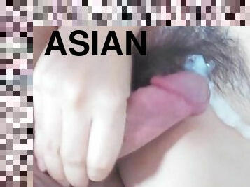 asiatisk, gammal, fitta-pussy, student, amatör, hemmagjord, creampie, par, thailändsk, college