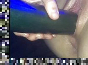 JUICY PUSSY stuffed with BIG BBC Zucchini