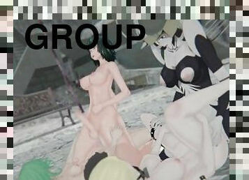 teta-grande, orgia, chupanços, sexo-em-grupo, anime, hentai, 3d, mamas