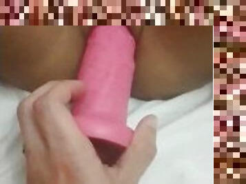 Watch me get fucked with big dildo