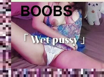 Big boobs girl masturbation, my wet pussy with sexy panties - viza showgirl