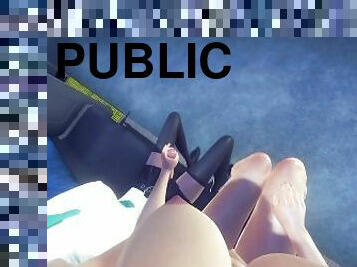 Taker POV futa Hatsune MIku fucks your tight pussy in public place (3D PORN 60 FPS)