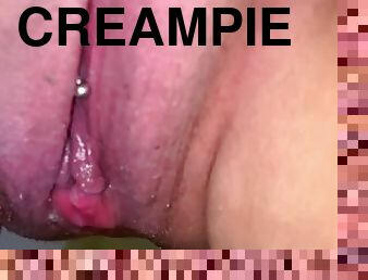 fet, fitta-pussy, fru, amatör, milf, creampie, bbw, toalett, piercad