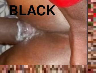 Thick Caribbean Gyal Gushy Pussy Creaming taking Thick long BBC