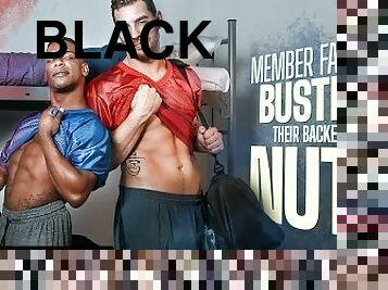 sport, fellation, énorme-bite, interracial, gay, pornstar, fellation-profonde, black, musclé, blanc