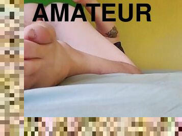 amaterski, par, stopala-feet, genitalije, prsti