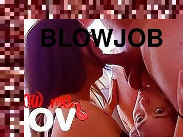 Blow Me POV - A Sucking Juicy Threesome