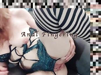 onani, amatør, anal, fingering, rødhåret, tøs, piercet, snæver, lille, goth