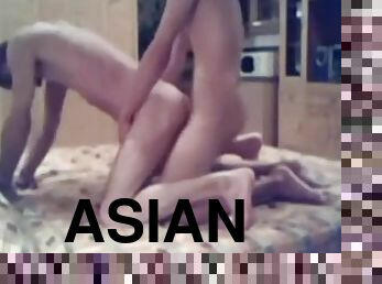 asiatisk, shemale, gigantisk-kuk, hardcore, trekant, ladyboy, knullande, hora, filipinsk