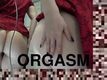 orgasm, fitta-pussy, kvinnligt-sprut, fingerknull, tight, perfekt, ensam, rakad, vått, saftig