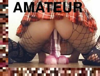 énorme, masturbation, amateur, anal, jouet, horny, gode, fétiche, solo