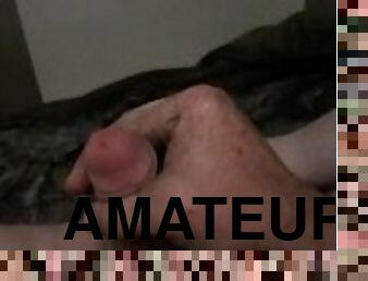 masturbation, amatör, mogen, gigantisk-kuk, ensam, kuk