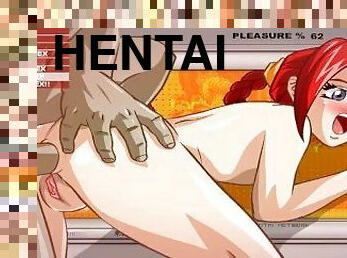 monstre, chatte-pussy, anal, hardcore, double, rousse, point-de-vue, anime, hentai, bite