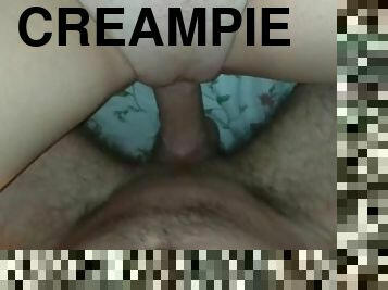 She loves a creampie after getting fucked hard