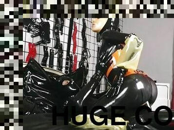 doggy, pussy, stor-pikk, bdsm, fetisj, latex, bondage, spanking, pikk, gummi