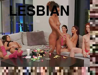 Six Horny Ladies Organised Passionate Lesbian Party