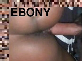  ebony takes daddy's dick from the back