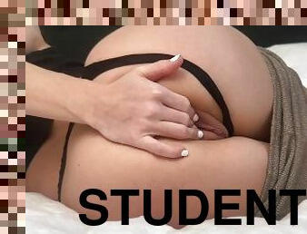 student moans until cum - Close up pussy teasing