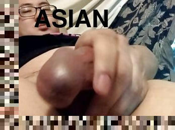 asiatique, masturbation, vieux, mature, ejaculation-sur-le-corps, gay, ejaculation, horny, plus-agée, solo